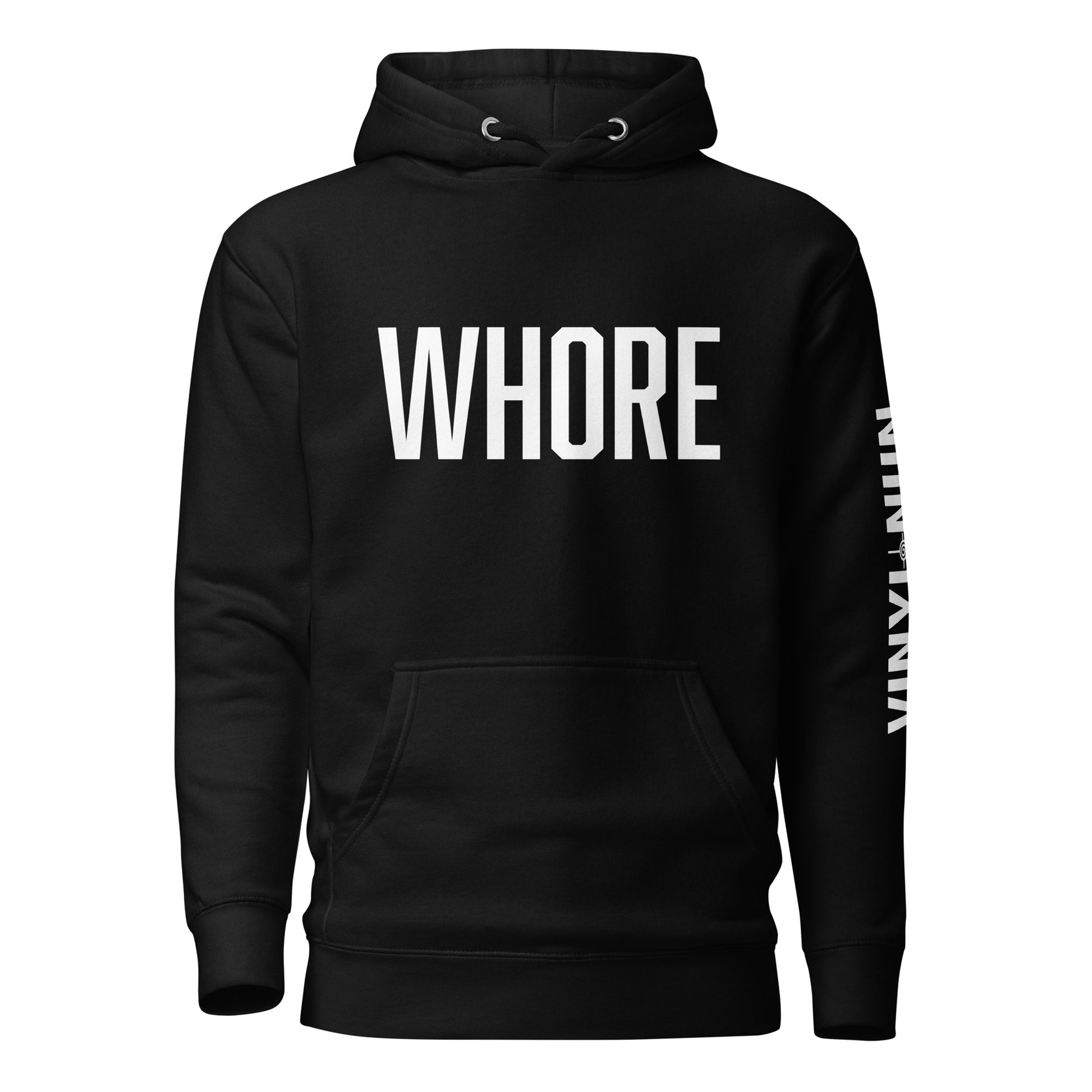 WHORE reclaimed language hoodie - feminist streetwear