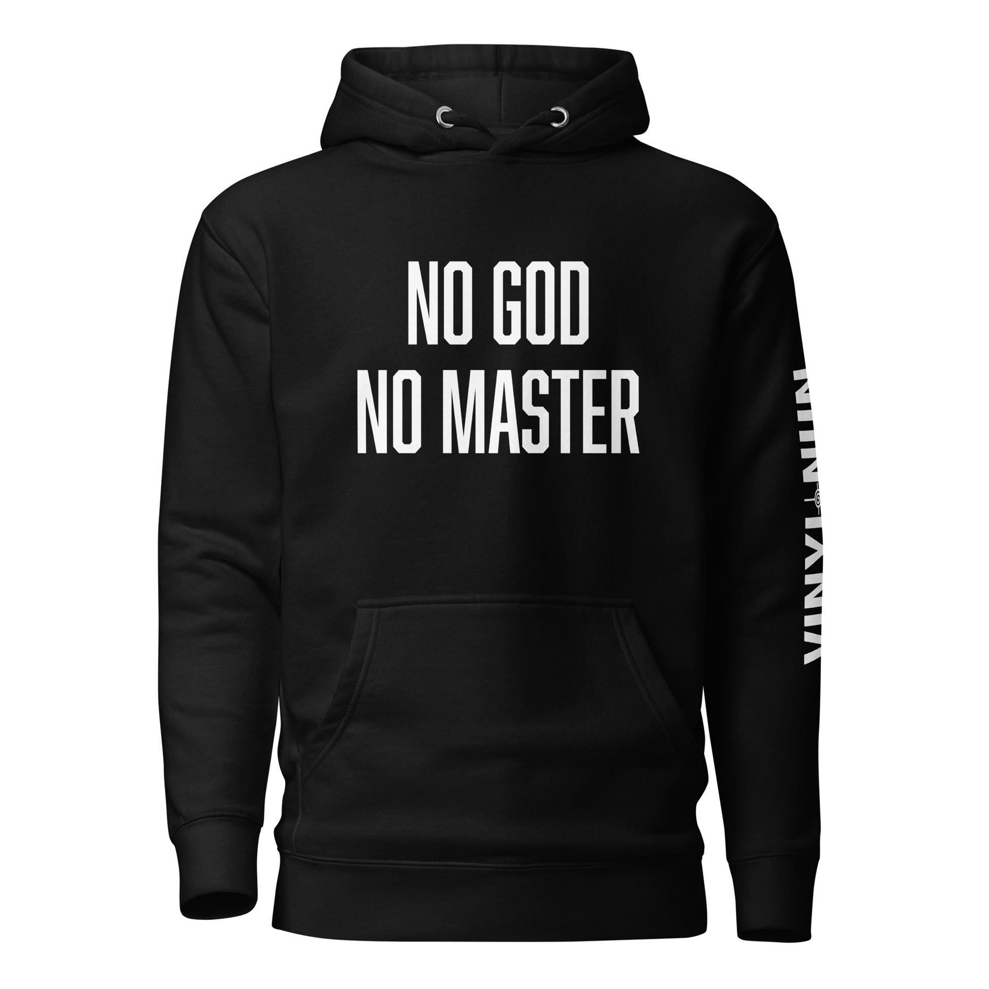 NO GOD NO MASTER anarchist hoodie - bold statement wear